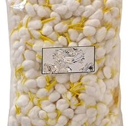i Round Cotton Wicks for Diya, GOL Batti for Puja with Kesar Tip (500 Pieces, Yellow)-image-23