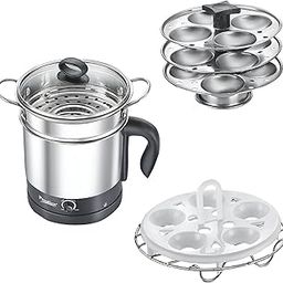 Prestige 1.5L PMC 3.0 Plus Multi Kettle/Multi Cooker|Comes with Idli stand, egg boiling rack & Steamer| Glass Lid with Stainless Steel rim|Temperature Control |Power Indicator (Silver, Black)-20