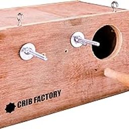 Crib factory Breeding Box for African Love Birds | HIGH-QALITY Plywood | 10 X 6 X 6 INCH (HIGH-QALITY Plywood)-image-20
