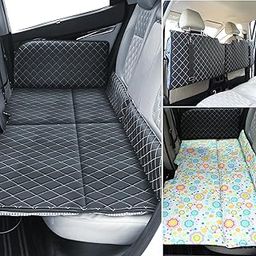 Allextreme S35 Non Inflatable Car Bed Mattress Double-Sided Back Seat Foldable Sleeping Bed for Kids & Adults Travel Trips Camping Picnic Universal Fit - (Light Yellow)-image-30