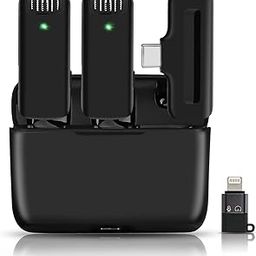 DDLC J13 Wireless Microphone, Noise Reduction Lapel Mic with Charging, for Video Recording, YouTube, Facebook, Live Stream, Support System for Type C Android & iPhone (J13 Dual Microphones)-image-74