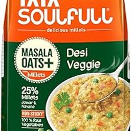 Tata Soulfull Masala Oats+, Desi Veggie, 500g, 25% Millets, Real Veggies, Healthy Evening Snack, Non Sticky-11