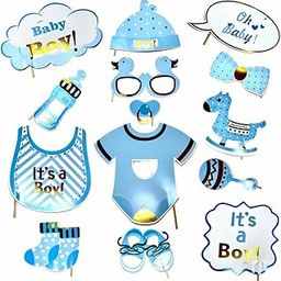Wanna Party Baby Arrival Photo Booth Props - It's a Boy - 15 Pieces - Baby Shower Decorations, Gifts, Favors and Supplies-image-11