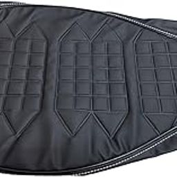 Guance Imported PU Leather Finish Machine Cut Strip Style Extra CushionThread Fitting Scooty Seat Cover Compatable with Ola Electric S1, S1 Pro, Air & S1X (Black,Square Shape Style,1Pcs)-picture-27