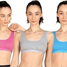 Sports Bra Combo Pack of Women & Girls for Gym Yoga Exercise Running Workout Non Padded Wire-Free Regular Daily use-picture-23
