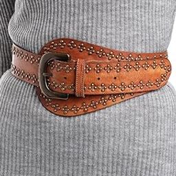 Genuine Leather Handmade Designer Belt for Women – Premium Casual & Formal Waist Belt with Metal Pin Buckle for Ladies Jeans Pants perfect for every occasion- (Cognac)-image-36