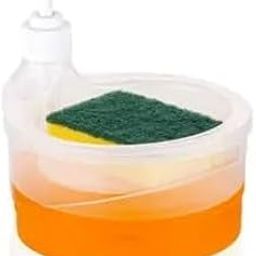Soap Dispenser/Soap Pump Dispenser and Sponge Holder with 1 Cleaning Sponges for Kitchen|Type -175 for Home and Kitchen-image-92