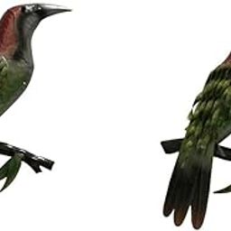 2xStand Bird Hanging Wall Art Hand Crafted Metal Garden Sculpture Home Decor |2 Pieces Garden Bird Statues-image-63