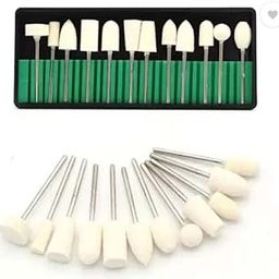 Wool Felt Polishing Buffing Pad Grinding Head Set For Power Rotary Tool 12Pcs-picture-5