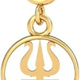 18K Yellow Gold Trishul Tripundra Charm for Women-image-95