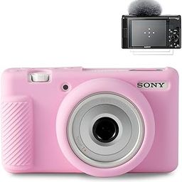 Pocoukate Case for Sony ZV-1F, ZV-1 II/ZV-1M2 Vlog Camera, ZV1F Camera Silicone Cover Skin, Anti-Scratch Slim Fit Soft Sleeve with ZV1 F Screen Protector- Pink-picture-15