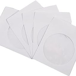 100 Pack Maxtek Premium Thick White Paper CD DVD Sleeves Envelope with Window Cut Out and Flap, 100g Heavy Weight.-image-75