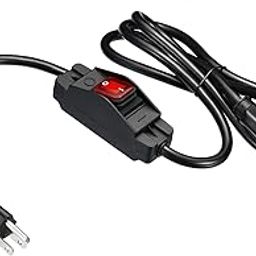 PATIKIL 6.6ft Outdoor Extension Cord with Waterproof Switch, 3 Prong SJT Extension Cord 1875W 14AWG Switchable Power Cord for Appliances, Black-image-71