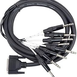 DB25 to 8 Channel 6.35mm TRS Stereo Snake Cable (Black)-picture-23