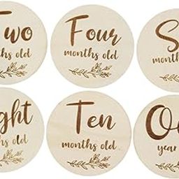 BNF 6Pcs Baby Birth Milestone Wooden Card for Photo Prop Baby Shower B | Baby | Keepsakes & Baby Announcements | Other Baby Keepsakes-24