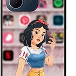 NDCOM for Oppo A5x 5G Back Cover | Oppo A5x Cover | Premium Oppo A5x Back Cover for Enhanced Protection | Princess Girl Printed Metal Case-image-34
