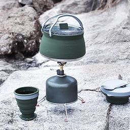 MERISHOPP Collapsible Camping Kettle Compact Tea Pot for Outdoor Backpacking Traveling Green| Camping Cookware Set | Camping Utensils-image-49