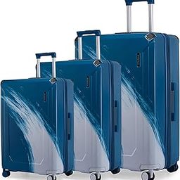 provogue Wave Hard-Sided PC Set of 3 Luggage Suitcase | Expandable Space with 8 Wheels Trolley Bags for Travel | Lightweight with TSA Lock | 3 Year Warranty (Admiral Blue)-picture-24
