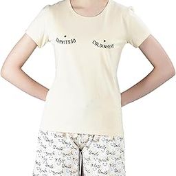 Womens Printed Night Suit Co-Ord Set of Top & Shorts (SA_C-ORD_106(P), Peach Smile Set)-picture-51