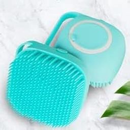 MKSL Silicon Massage Bath Brush, Scalp & Bathing Brush For Cleaning Body Silicon Wash Scrubber, Cleaner & Massager For Shampoo, Soap Dispenser Bathing Tool Brushes, Bathroom, Men & Women & Child-image-39