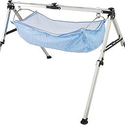 TINYTYKE Manual Cradle for Baby - Fully-Foldable Square Pipe Frame with Blue Simple Hammock - Portable, Strong & Sturdy Palna/Jhula/Thothil for Baby Boy & Girl of 0 to 3 Years - 25KG Weight Capacity-image-18