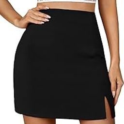 Elasticated Side Slit Skirt for Women and Girls | Mini Skirt | Short Skirt-image-47