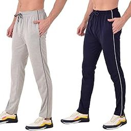 Track Pant for Men-Cotton Regular fit with one Side Zip Stylish and Comfort Track Pant (Pack of 2)-picture-19
