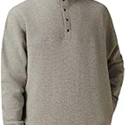 Men Grey Solid Relaxed Fit Full Sleeve Mock Collar Sweatshirt-5