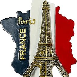 Krisah Fridge Magnet Resin 4D Countries Magnet Gift Souvenir Travel Magnets (Blue France)-image-61