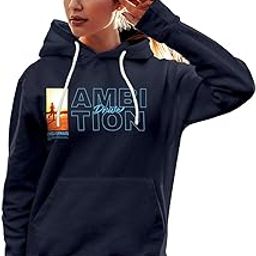 Women's Hoodie | Cotton Rich | Globally Certified Fabric | Super Soft & Warm | Colors Dont Fade | Relaxed Fit | Ambition & Drive Design-image-84
