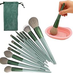 BUY EASE 13 Piece Professional Makeup Brush Set With Cleaning Bowl Soft Synthetic Bristles For Foundation Blush Eyeshadow Contour Complete Cosmetic Kit For Women & Girls-picture-13