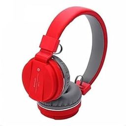 Fashion SH-12 Wireless Foldable Over-Ear Headphones with Bluetooth, Stretchable Design, Inbuilt Microphone & SD Card Slot. (red)-picture-11