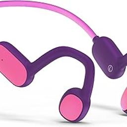 Mehomeli Kids Headphones, Bluetooth 5.2 Air Conduction Open Ear Headphones, 85dB Volume Limiting, Stereo Sound with Mic, IPX5 Waterproof, 10H Playtime, Perfect for School and Outdoor-Pink-image-58