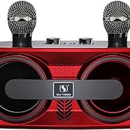 Karaoke Machine for Adults and Kids, Portable Bluetooth Karaoke Speaker with 2 Wireless Microphones PA Speaker System for indoor Outdoor Party, Family Party Singing-picture-12