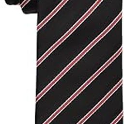 Black & Orange Striped Microfiber Necktie | Bold Formal & Casual-image-48