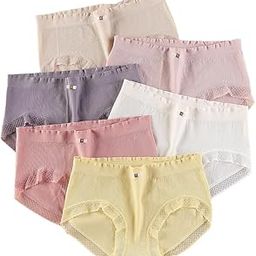 Women's Cotton High Waist Hipster Panty with Lace Inserts, Women's Seamless Mid-Rise Panties No Show Laser Cut Hipster Brief Underwear Medium Waist Soft and Breathable Panty.-picture-37