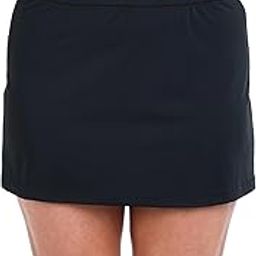 Women's Solid Separate Bottom Skirted Bikini Bottom , Black, 18-image-39