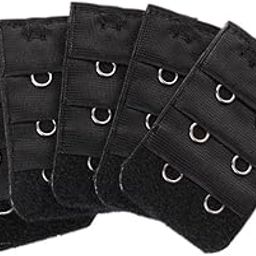 ELBME® 5pcs Elastic Bra Strap Extension Bra Extenders 2X 3 Hook Black|T-Shirt Bra| Strapless Bra|Lace Bra|Bralette|Wireless Bra|Padded Bra|Nursing Bra-14