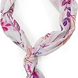 Fine Chiffon Ombre Scarf for Women Lightweight Fashion Scarves in Print Floral Pattern (Floral Bloom)-picture-25