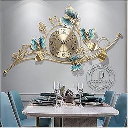 URBAN INSPIRATIONS Home Wall Clock for Living Room Butterfly Vintage Stylish Design Metal Frame Antique Pendulum Unique Bedroom/Dining/Office/Farm/cafes/Restaurant/Hotels/House/Hall Items-image-74