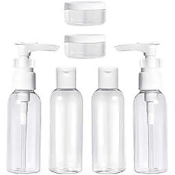 DISHIV Leak Proof Portable Toiletry Empty Sprayers Bottle Containers Set | Cosmetic Toiletries Travel Pouch Refillable Spray Bottles Kit For Lotion Body Wash(Pack of 8)-4