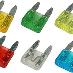 CAROMATIC® Mini Fuse Set of 5 Pcs Each 5A - 10A - 15A - 20A - 25A - 30A Fuses 30 Pcs Set Mix 11MM - 17MM(Automotive Mini Fuse Set)-image-67
