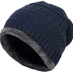 Wool Beanie Cap & Muffler Set for Men and Women | Warm Winter Wool Hat and Scarf | Soft and Cozy Winter Accessories | Red Knit Cap and Scarf Set for Cold Weather(Blue)-picture-12
