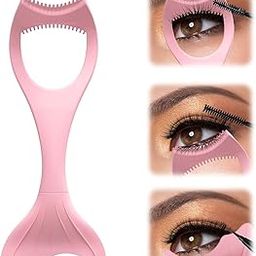 Eyeliner Stencils Pencil Silicone Reusable Clean Winged Liner Mascara Shield 3 in 1 Eyelashes Tools Mascara Shield Applicator Guard for Beginners (Pink)-picture-37