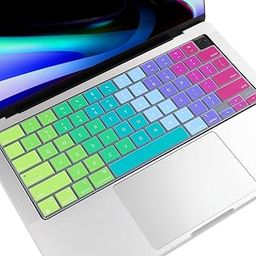 Oaky Keyboard Cover for 2024-2021 MacBook Air 13.6 inch M2 M3 Chip and MacBook Air 15.3 inch 2024-2021 M3 M2 [Model A3113 A2681 A3114 A2941] Dust-Proof Keyboard Skin Protector - Rainbow-28
