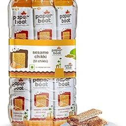 Paper Boat Sesame Chikki Jar, Nutritious Bar, No Added Preservatives and Colours | Gajak | Sweets | Made with Jaggery | Gazak (50 pieces, 16 grams each)-image-37