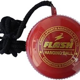 Onekbhalo Synthetic Cricket Hanging Ball, 7 ft, (Red) Standard Size.-image-9