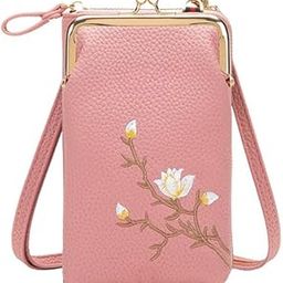 Women's Small Cross-Body Phone Bag Stylish PU Leather Mobile Cell Phone Holder Pocket Purse Wallet Sling Bag Mini Shoulder Bags Wallet-29