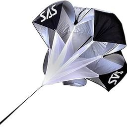 SAS SPORTS 56" Nylon Speed Running Chute | Running Parachute for Resistance Training | Parachute for Running Speed Training Fitness Training | Agility Training Equipment for Football Soccer Tennis-5