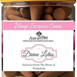Aura Shakti Dhoop Cones for Pooja | 80 Cones with 2 Holders | 200 gram | Long-Lasting Aroma | Charcoal-Free Dhoop Batti | Natural Fragrance for Puja & Meditation (Divine Lotus, Pack of 1)-image-15